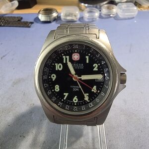 Wenger Titanium Silver and Black Watch